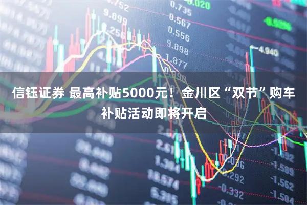 信钰证券 最高补贴5000元！金川区“双节”购车补贴活动即将开启